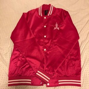 JSC hot pink baseball jacket